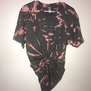 🍁2/$20 Bleached tie dye T shirt size Large
